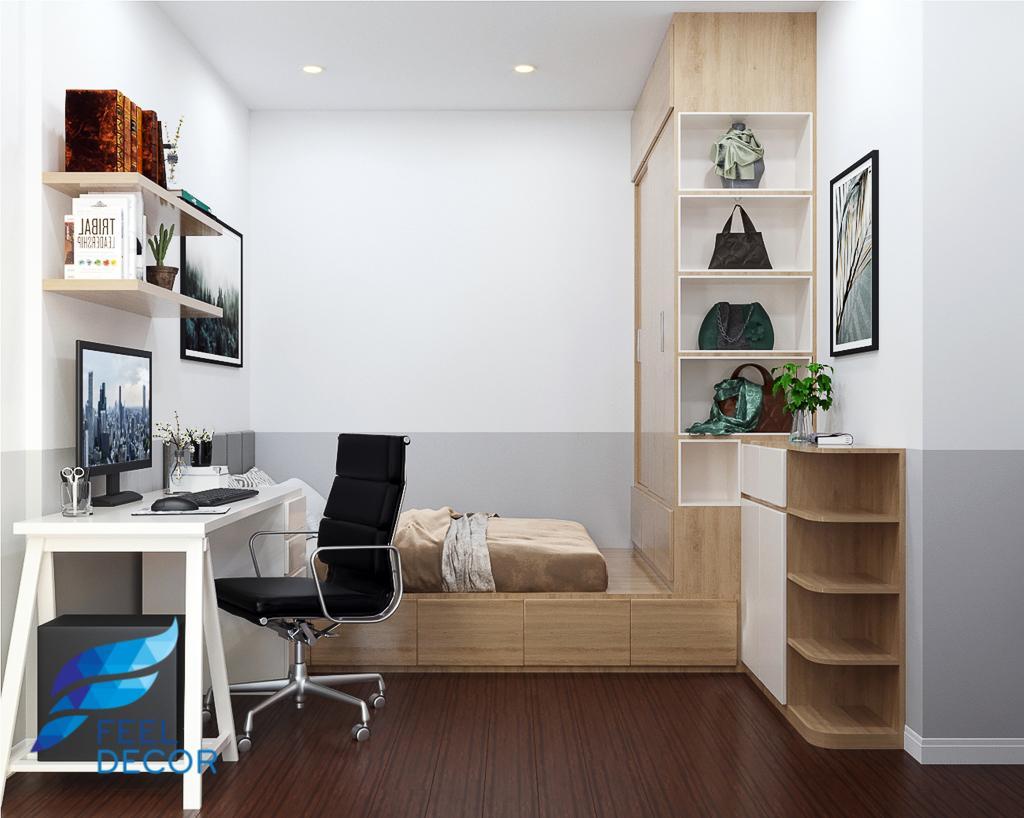 thiết kế hiện đại nội thất căn hộ 2 phòng ngủ (69m2)
