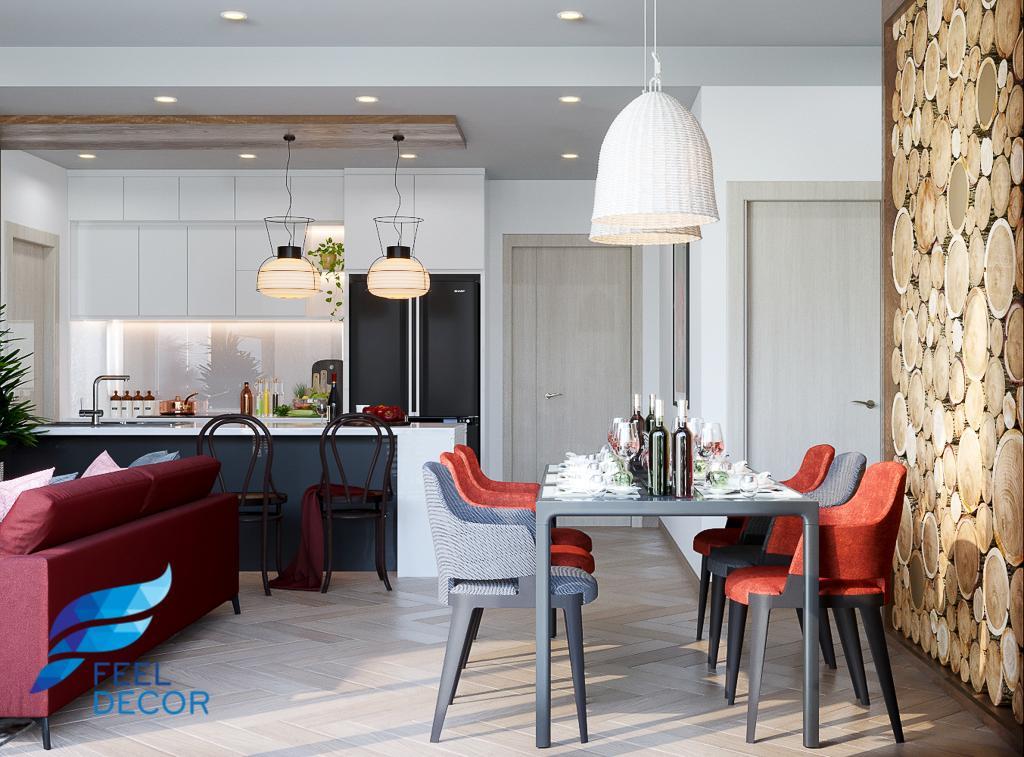 thiết kế thi công nội thất căn hộ 3 phòng ngủ - 106m2