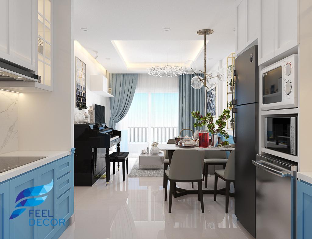 thiết kế thi công nội thất căn hộ 75m2