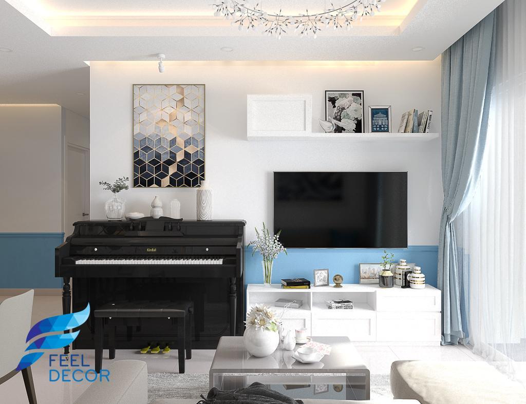 thiết kế thi công nội thất căn hộ 75m2