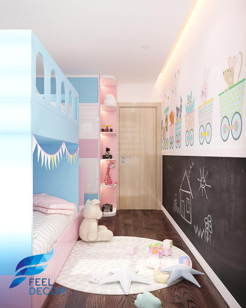 thiết kế thi công nội thất căn hộ 75m2