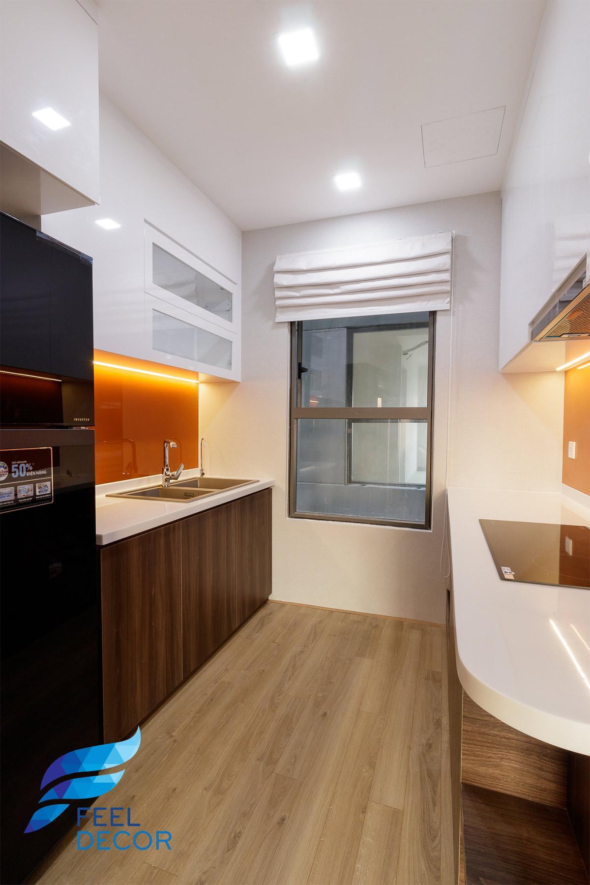 Hình ảnh thực tế thiết kế nội thất căn hộ 79m2 2 phòng ngủ CC The Sun Avenue Quận 2