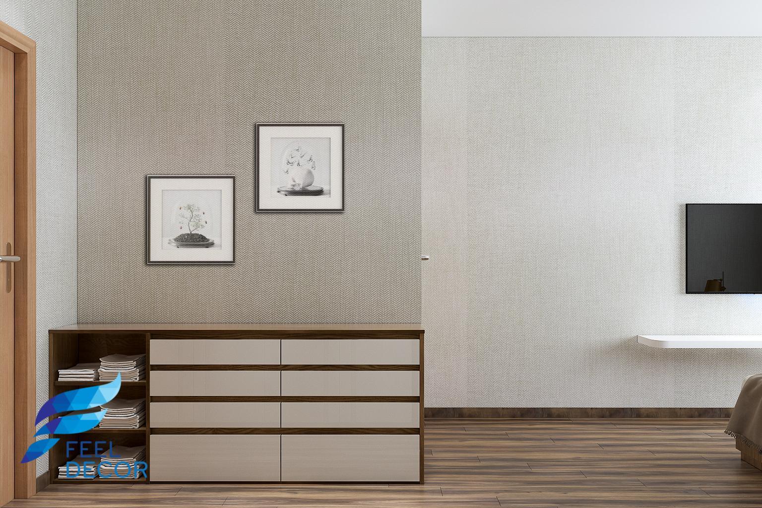 thiết kế thi công nội thất căn hộ 80m2 - 2 phòng ngủ
