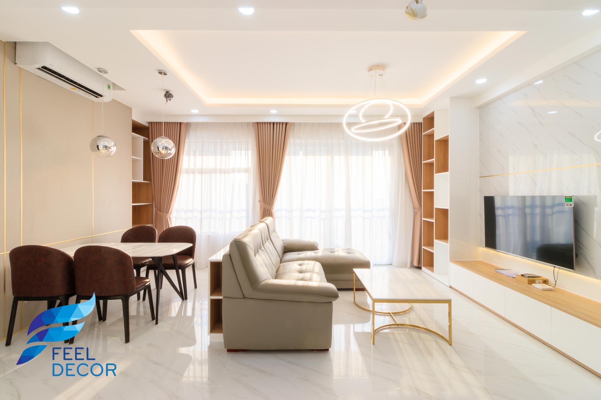 nội thất căn hộ The Sunrise Riverside hình ảnh thực tế 2 phòng ngủ hiện đại