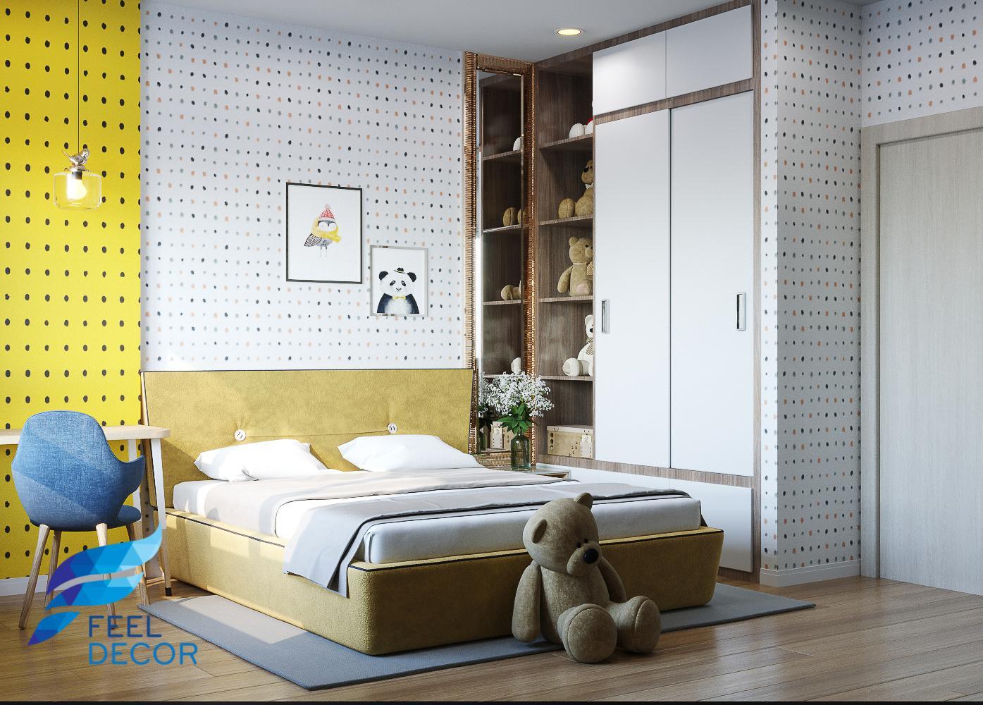 thiết kế thi công nội thất căn hộ 110m2 - 3 phòng ngủ