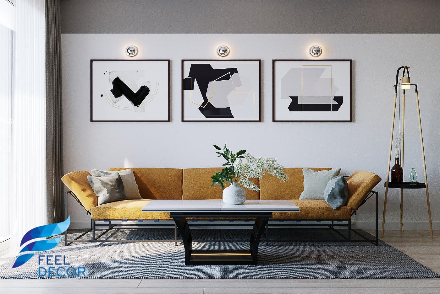 thiết kế thi công nội thất căn hộ 110m2 - 3 phòng ngủ