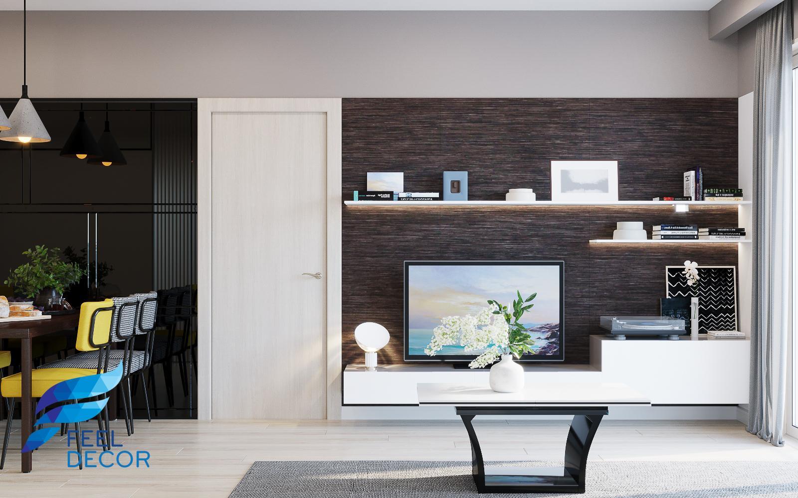 thiết kế thi công nội thất căn hộ 110m2 - 3 phòng ngủ