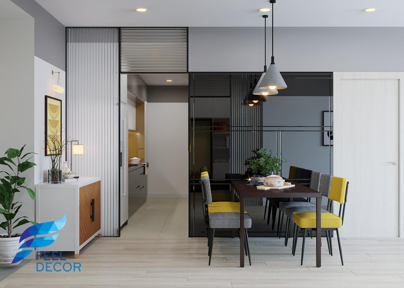 thiết kế thi công nội thất căn hộ 110m2 - 3 phòng ngủ