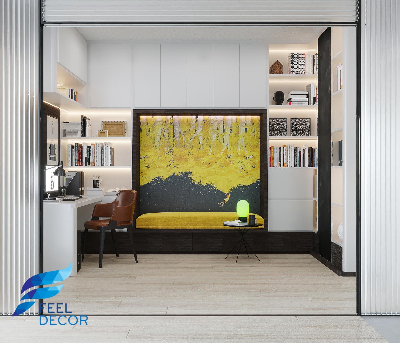 thiết kế thi công nội thất căn hộ 110m2 - 3 phòng ngủ