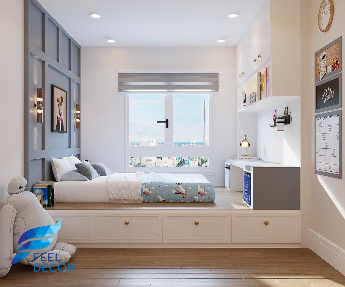thiết kế thi công nội thất căn hộ 141m2 - 4 phòng ngủ