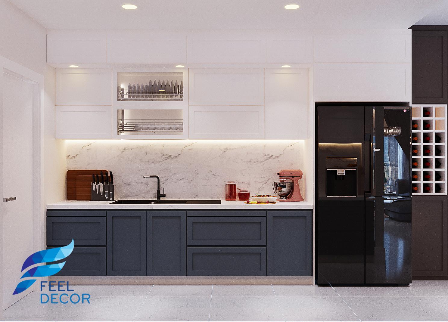 thiết kế thi công nội thất căn hộ 141m2 - 4 phòng ngủ