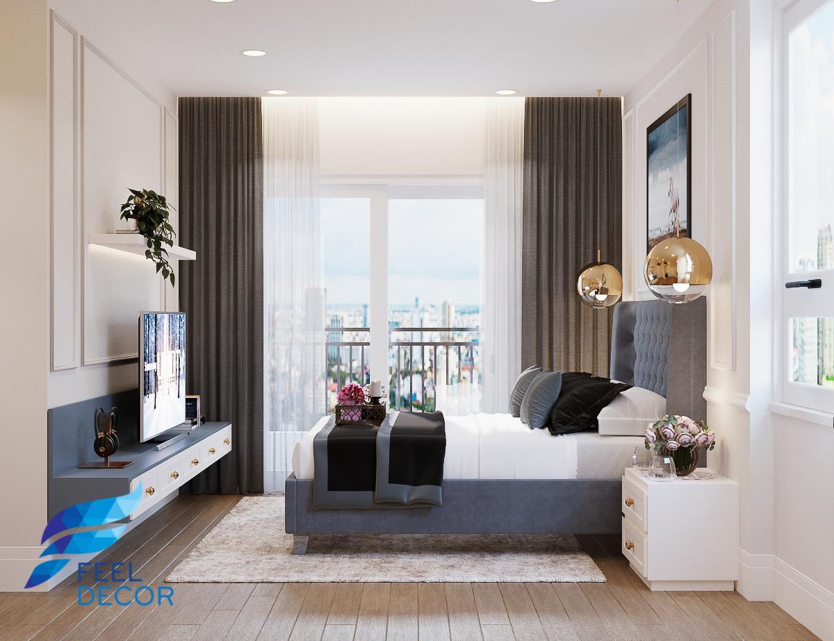 thiết kế thi công nội thất căn hộ 141m2 - 4 phòng ngủ