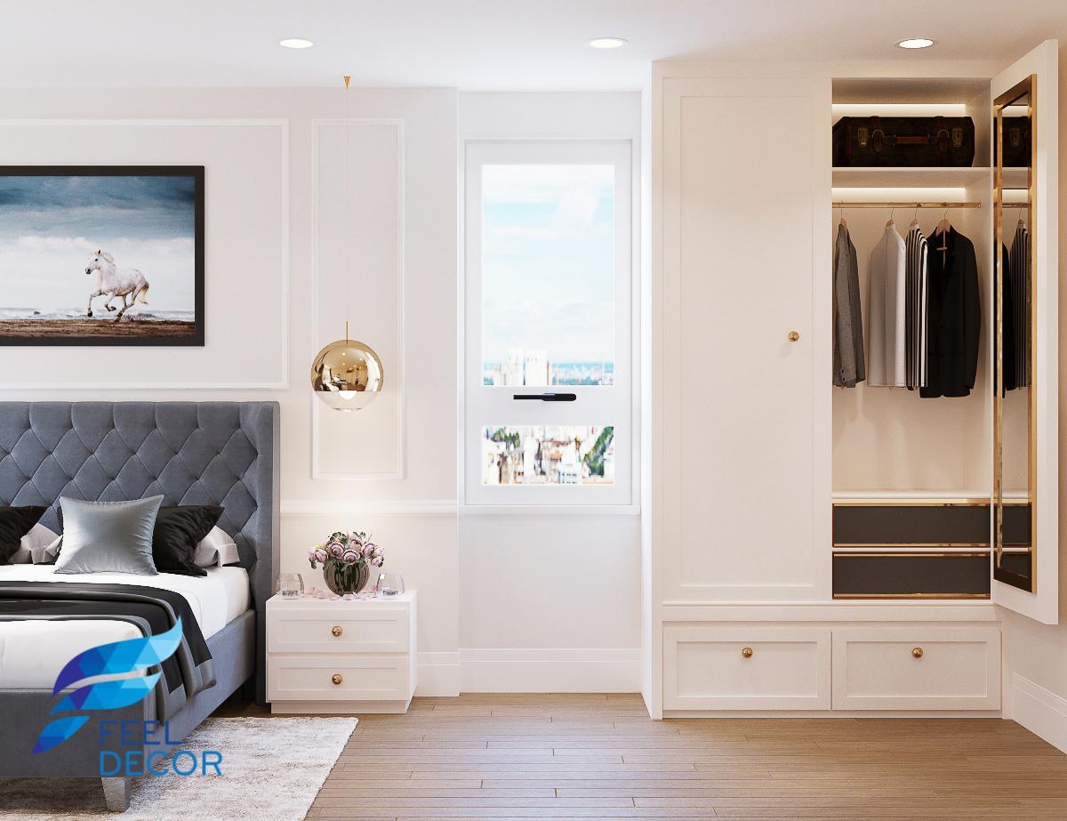 thiết kế thi công nội thất căn hộ 141m2 - 4 phòng ngủ