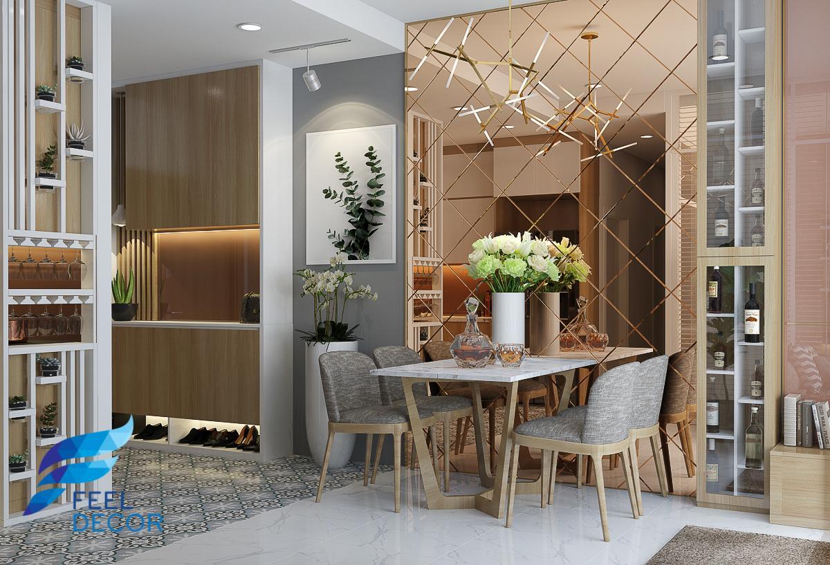 thiết kế thi công nội thất căn hộ 90m2 – 3 phòng ngủ chung cư Sunrise Riverside
