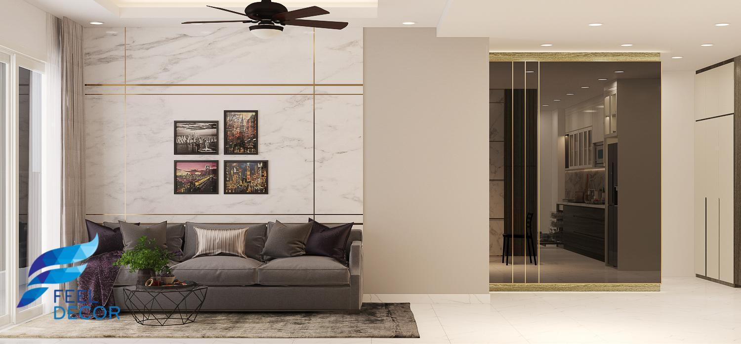 thiết kế thi công nội thất căn hộ 92m2