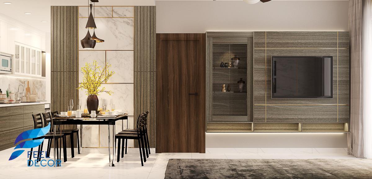 thiết kế thi công nội thất căn hộ 92m2