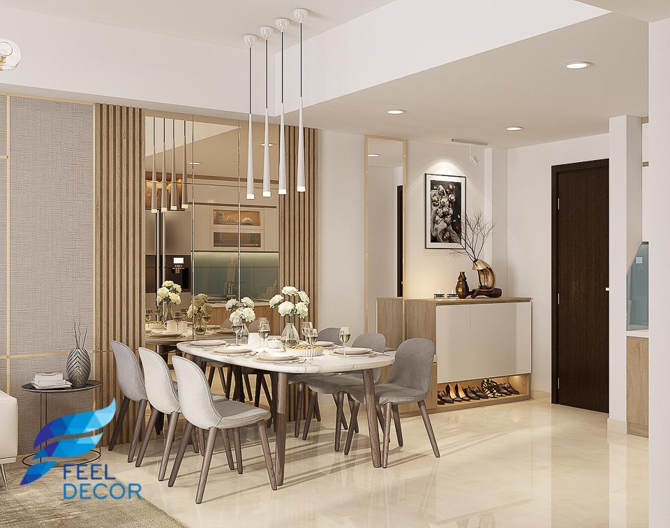 thiết kế thi công nội thất căn hộ 95m2