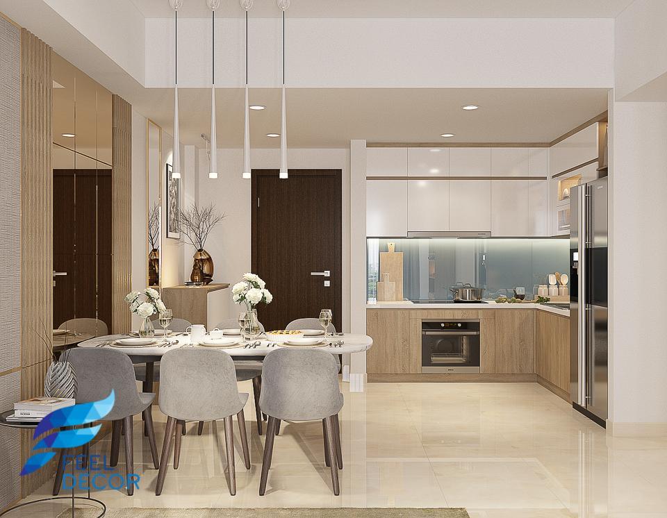 thiết kế thi công nội thất căn hộ 95m2