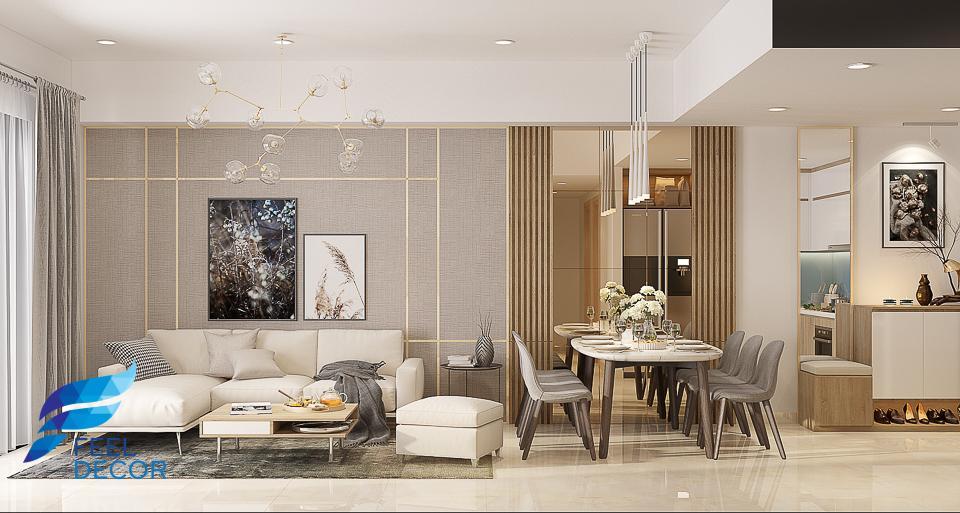 thiết kế thi công nội thất căn hộ 95m2