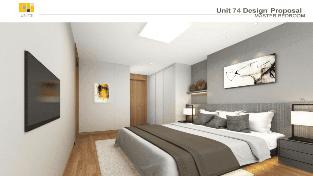 Căn hộ Raemian 2PN / 74m2 có phòng ngủ master thoáng, tiện nghi