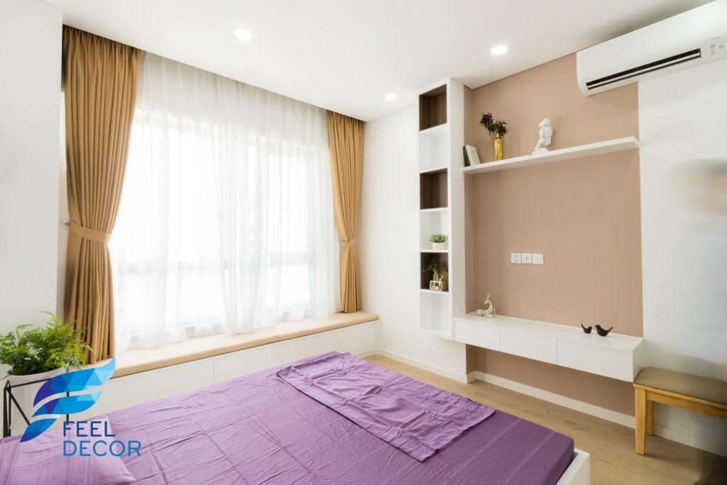 Ảnh chụp thực tế không gian nội thất căn hộ 85m2 có 2 phòng ngủ chung cư Đảo Kim Cương