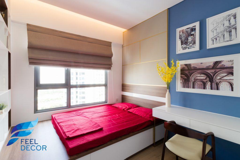 Ảnh chụp thực tế không gian nội thất căn hộ 85m2 có 2 phòng ngủ chung cư Đảo Kim Cương