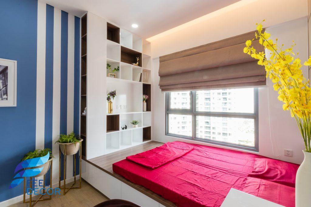 Ảnh chụp thực tế không gian nội thất căn hộ 85m2 có 2 phòng ngủ chung cư Đảo Kim Cương