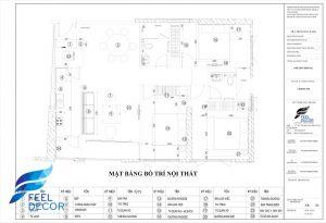 Hình ảnh: Mặt bằng bố trí nội thất căn hộ 110m2 chung cư Saigon Royal – 3 phòng ngủ