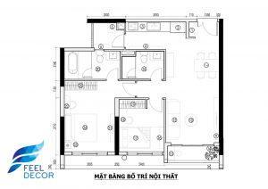 Hình ảnh: Thiết kế thi công nội thất căn hộ 2 phòng ngủ 90m2 chung cư Sadora KĐT Sala