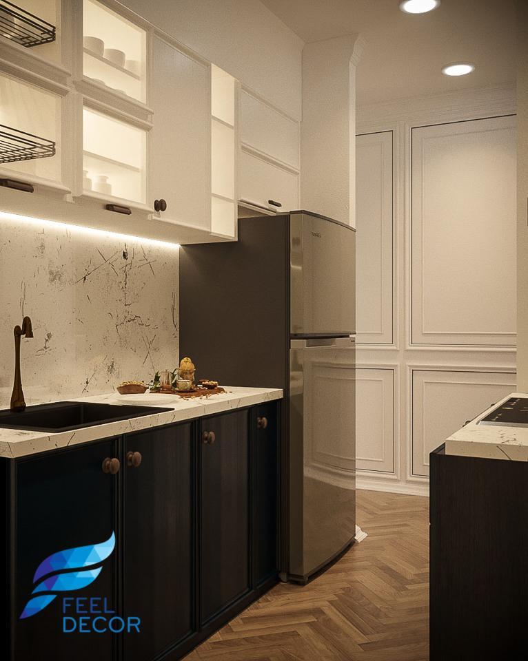 Thiết kế thi công nội thất căn hộ 85m2 (2 phòng ngủ) chung cư Hà Đô Centrosa Garden