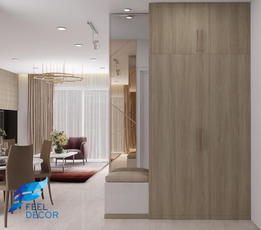 Hình ảnh: Thiết kế – thi công nội thất căn hộ 110m2 chung cư Saigon Royal – 3 phòng ngủ