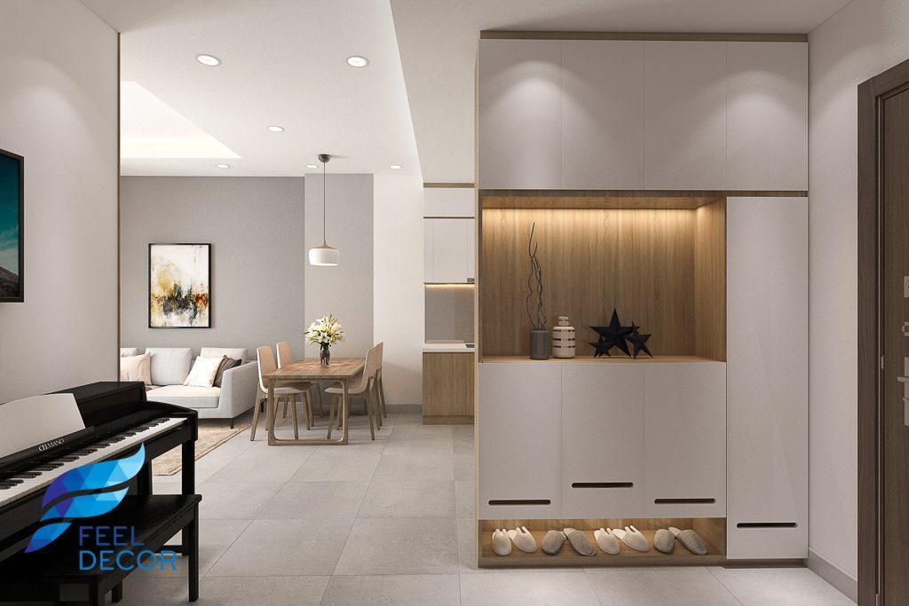 Hình ảnh: Thiết kế thi công nội thất căn hộ 2 phòng ngủ 71m2 chung cư Sunrise Riverside