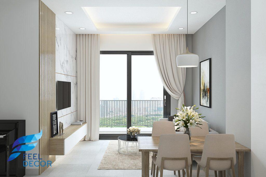 Hình ảnh: Thiết kế thi công nội thất căn hộ 2 phòng ngủ 71m2 chung cư Sunrise Riverside