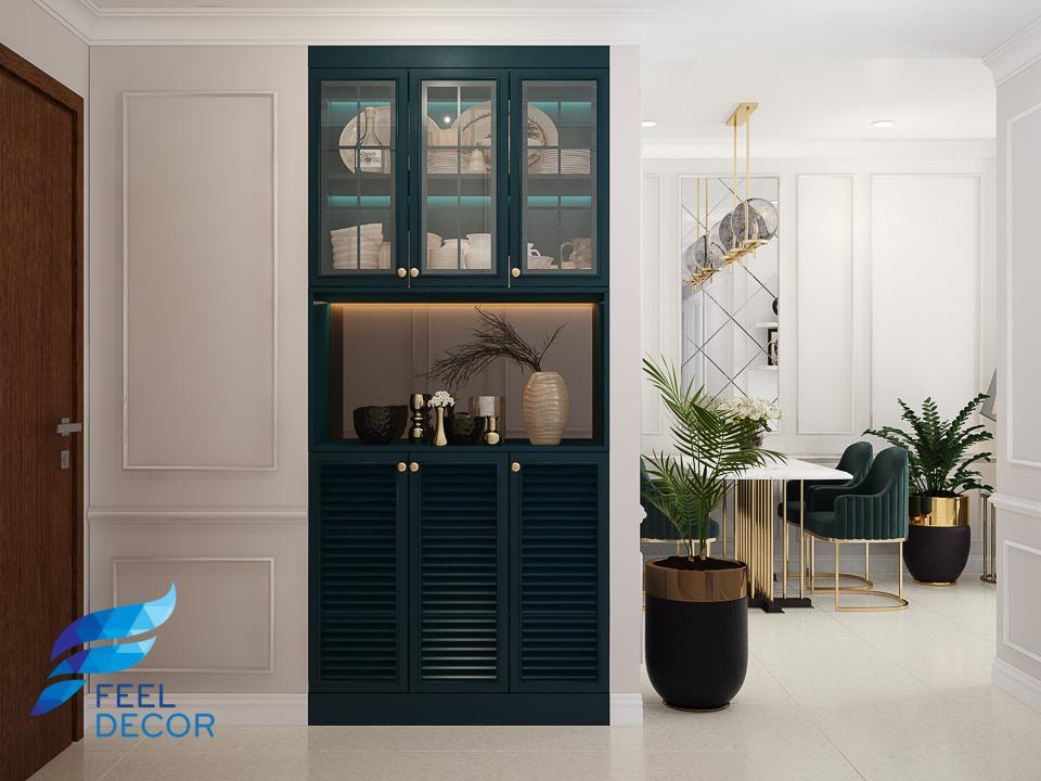 Thiết kế thi công nội thất căn hộ 2 phòng ngủ 73m2 chung cư Golden Masion
