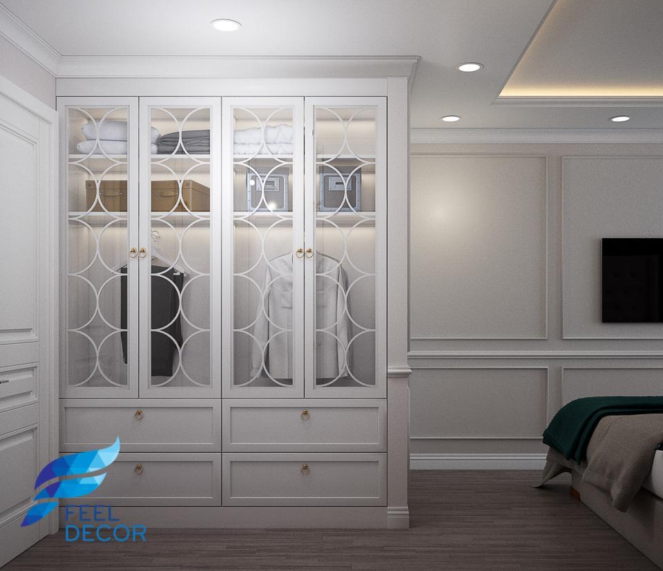 Thiết kế thi công nội thất căn hộ 2 phòng ngủ 73m2 chung cư Golden Masion