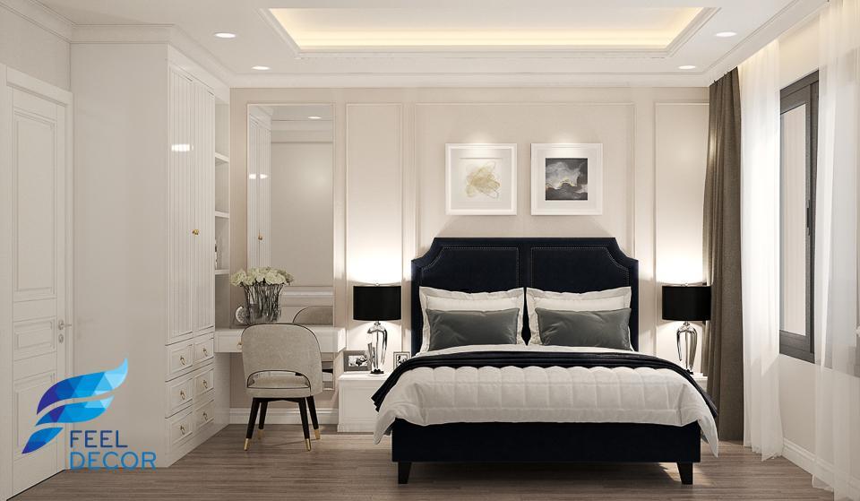 Thiết kế thi công nội thất căn hộ 2 phòng ngủ 73m2 chung cư Golden Masion