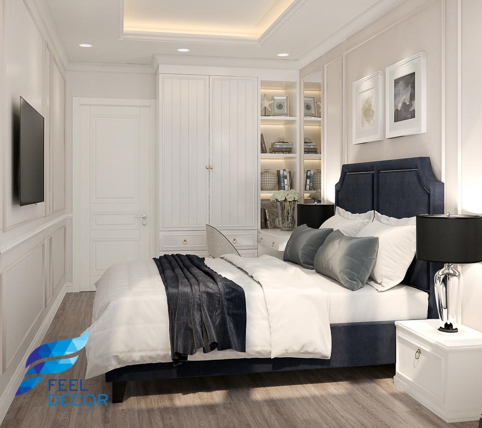 Thiết kế thi công nội thất căn hộ 2 phòng ngủ 73m2 chung cư Golden Masion