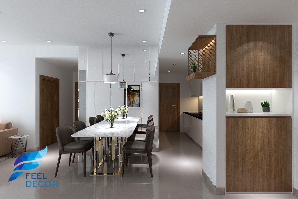 Hình ảnh: Thiết kế thi công nội thất căn hộ 82m2 (2 phòng ngủ) chung cư Sadora Sala