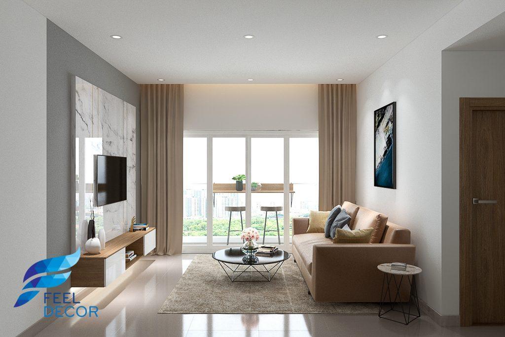 Hình ảnh: Thiết kế thi công nội thất căn hộ 82m2 (2 phòng ngủ) chung cư Sadora Sala