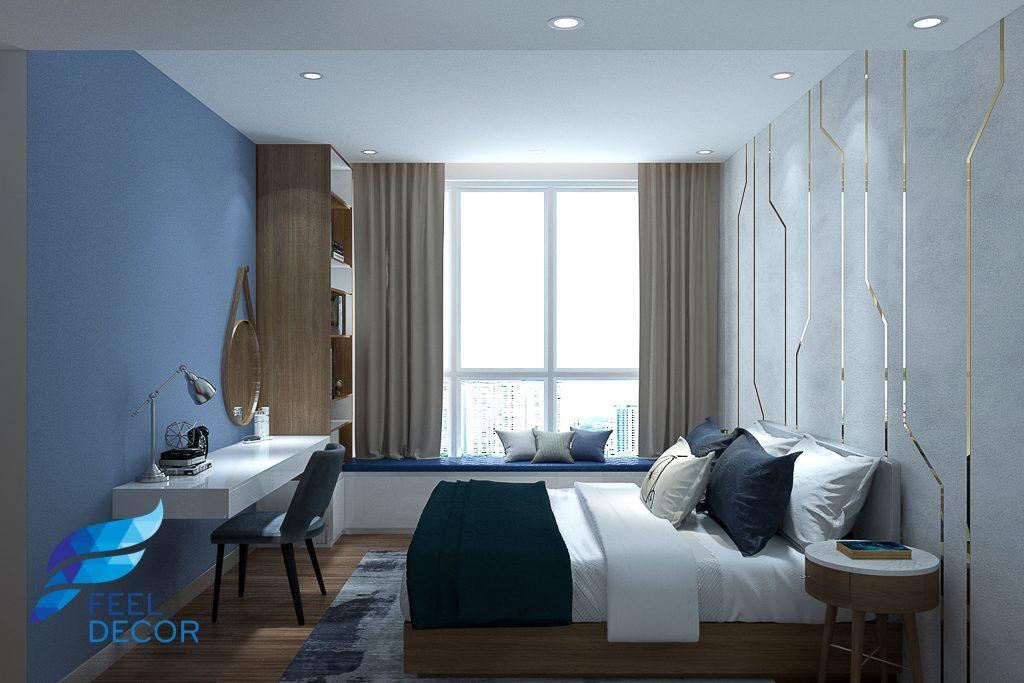 Hình ảnh: Thiết kế thi công nội thất căn hộ 82m2 (2 phòng ngủ) chung cư Sadora Sala