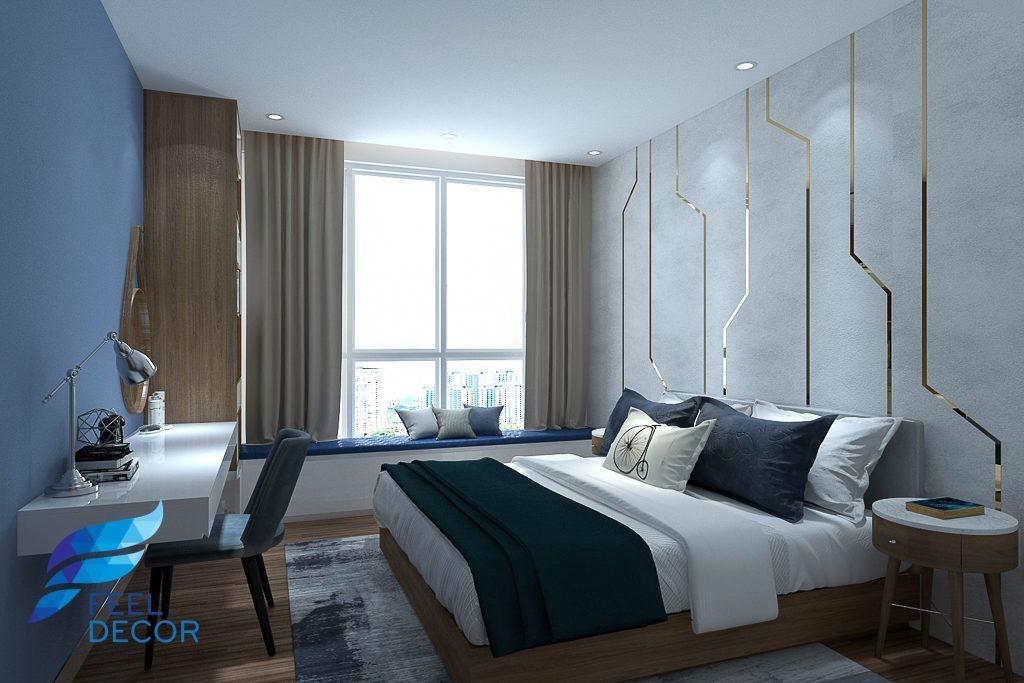 Hình ảnh: Thiết kế thi công nội thất căn hộ 82m2 (2 phòng ngủ) chung cư Sadora Sala
