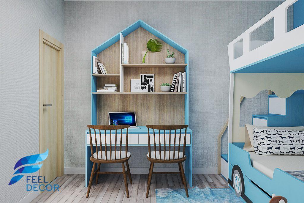 Thiết kế thi công nội thất căn hộ 66m2 (2 phòng ngủ) chung cư Saigon Mia