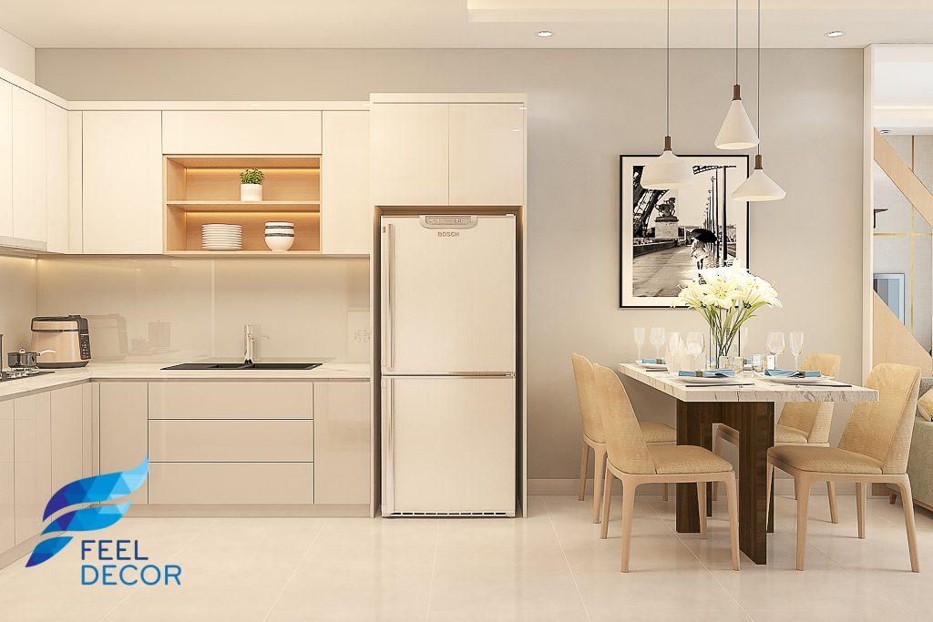 Thiết kế thi công nội thất căn hộ 66m2 (2 phòng ngủ) chung cư Saigon Mia