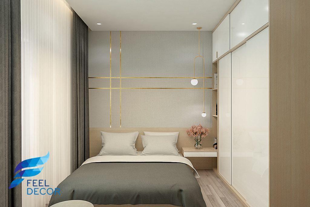 Thiết kế thi công nội thất căn hộ 66m2 (2 phòng ngủ) chung cư Saigon Mia
