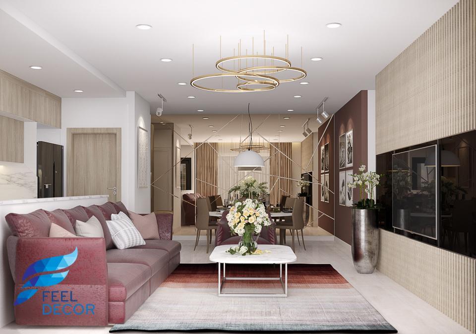 Hình ảnh: Thiết kế – thi công nội thất căn hộ 110m2 chung cư Saigon Royal – 3 phòng ngủ