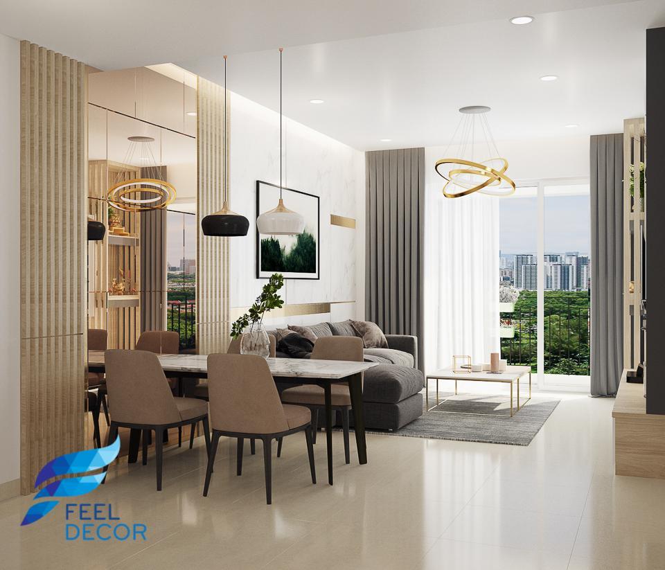 Hình ảnh: thiết kế thi công nội thất căn hộ 3 phòng ngủ 97m2 chung cư Sunrise Riverside