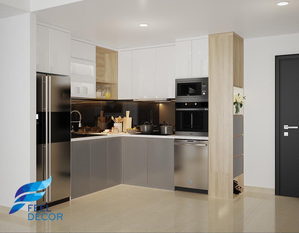 Hình ảnh: thiết kế thi công nội thất căn hộ 3 phòng ngủ 97m2 chung cư Sunrise Riverside