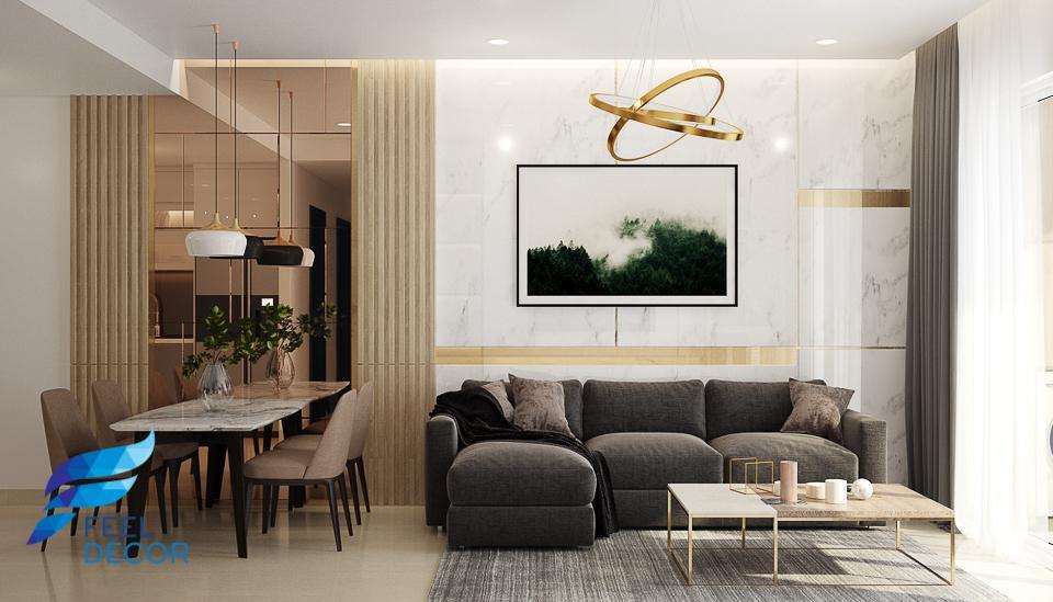 Hình ảnh: thiết kế thi công nội thất căn hộ 3 phòng ngủ 97m2 chung cư Sunrise Riverside