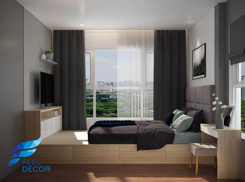 Hình ảnh: thiết kế thi công nội thất căn hộ 3 phòng ngủ 97m2 chung cư Sunrise Riverside