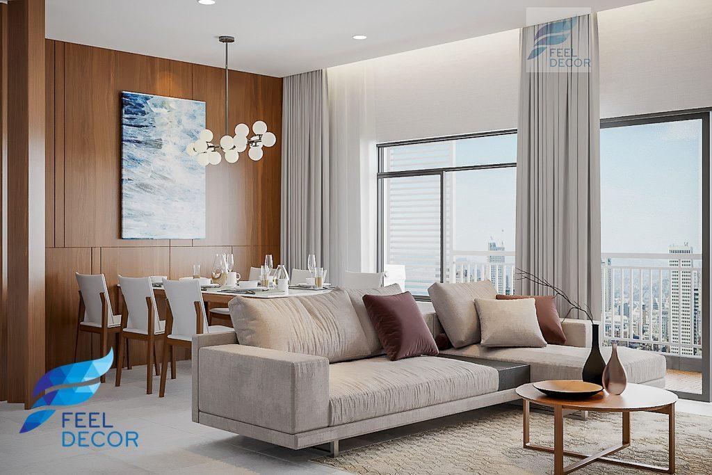 Hình ảnh: Thiết kế thi công nội thất căn hộ 2 phòng ngủ 83m2 chung cư Sunrise Riverside